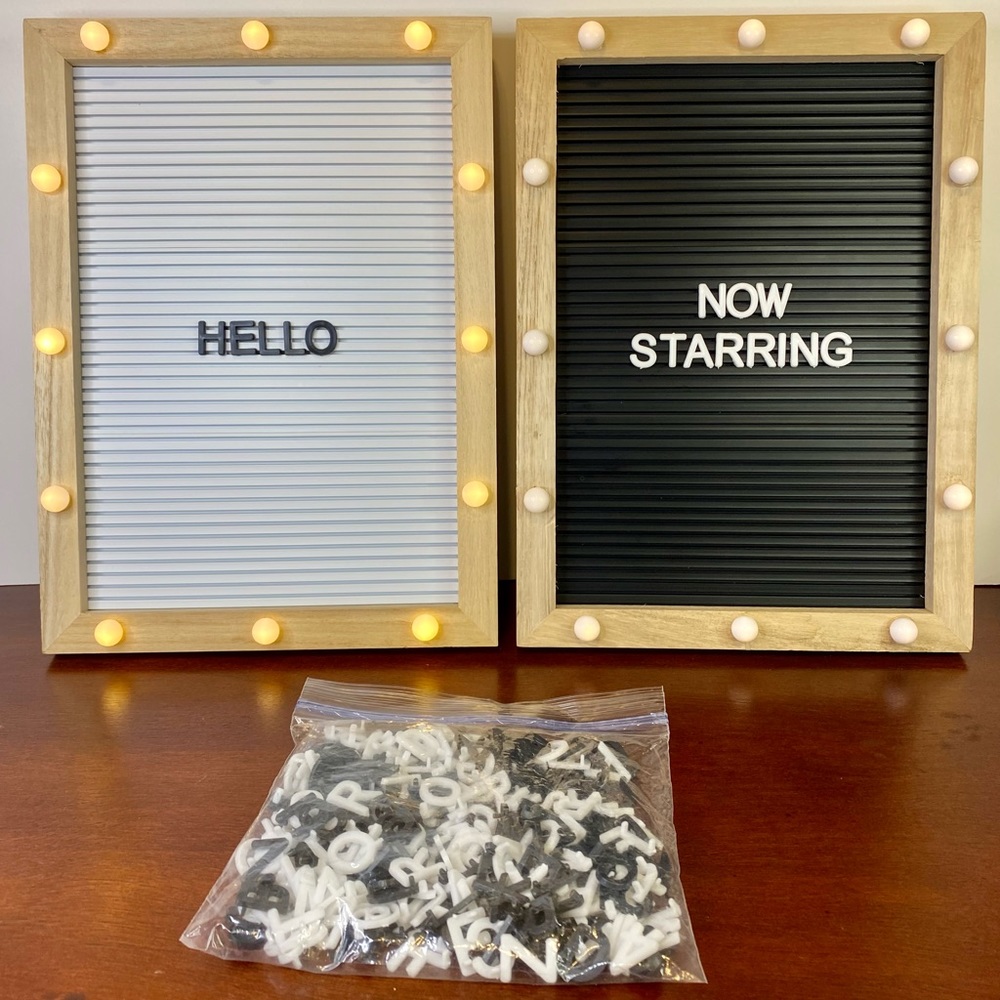LED Wood Frame Cafe Letter Boards